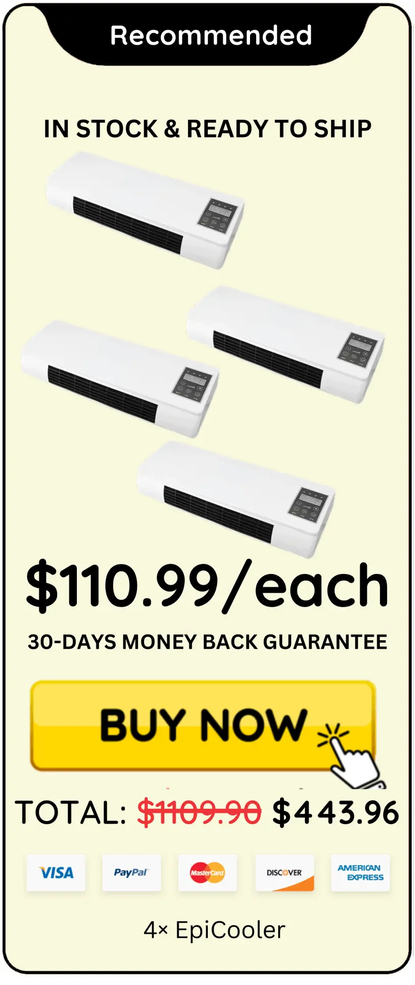 EpiCooler Portable AC price offer